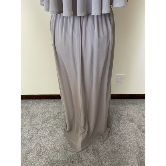 Show Me Your Mumu Women's Gray Hacienda Off Shoulder Maxi Dress size Small - Picture 9 of 10